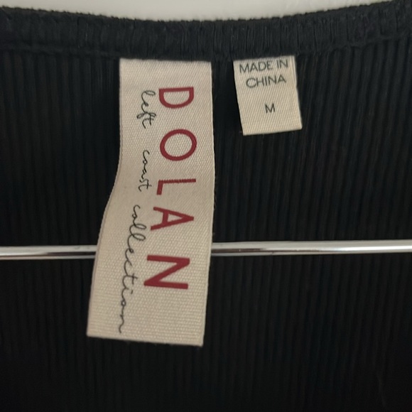 Dolan Anthropologie sheer sleeved top Black Size Medium - Picture 5 of 6